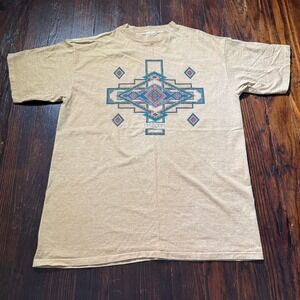 Vintage 1993 Arizona Shirt Men XL Tan Southwestern Single Stitch Destination USA